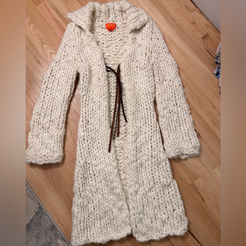 Chunky Knit Cream Cardigan